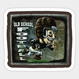 Old School Leather Head Retro Football Sticker